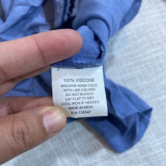 Avani Del Amour Sz Small Embroidered Floral Plaid Shirt Tunic Long Sleeve Button - Picture 4 of 8